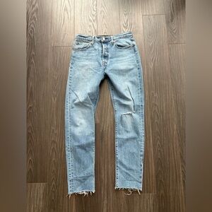 Levi's Women Light Blue 501S Skinny Jeans in W29 L30 Christmas Gift